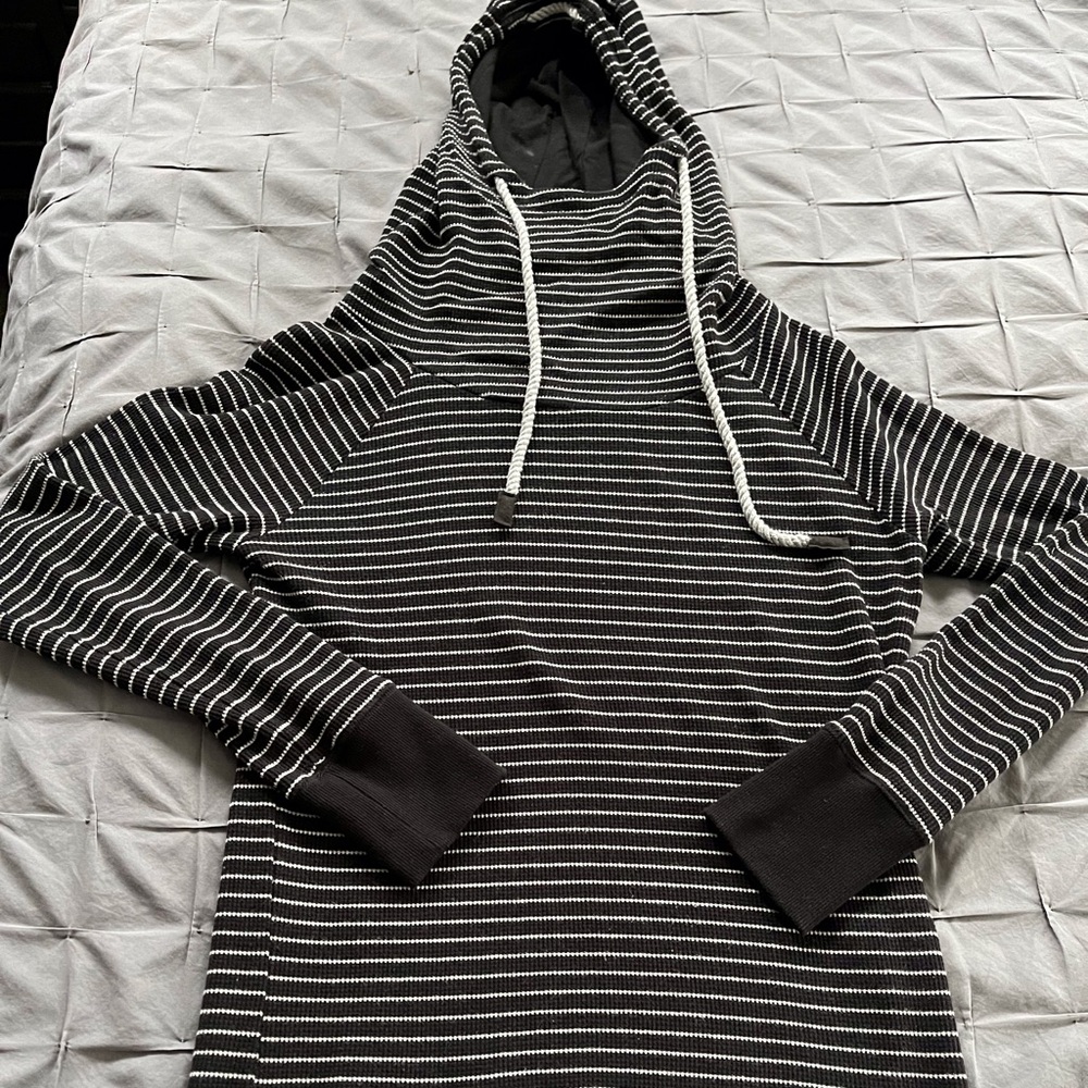 Marc New York Funnel Hooded Waffle Shirt (S)